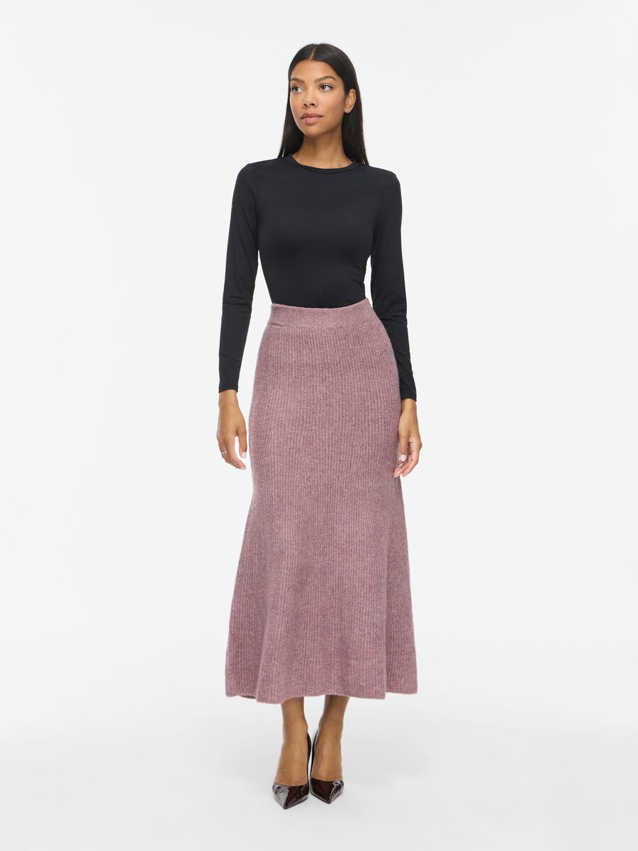 Vicki Knitted Midi Skirt (Nostalgia Rose)