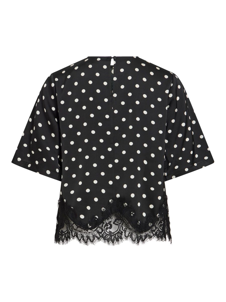 Dota Lace Top (Black/White)