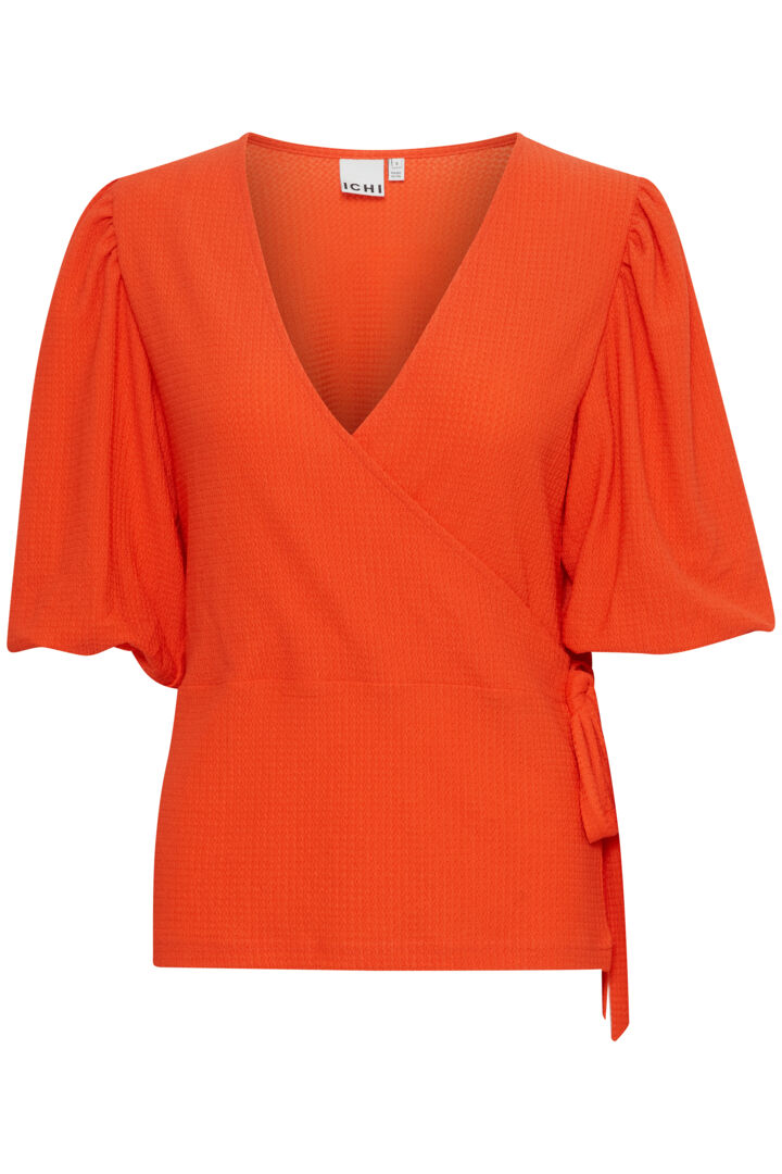 Maire V-Neck Top (Grenadine/Red)