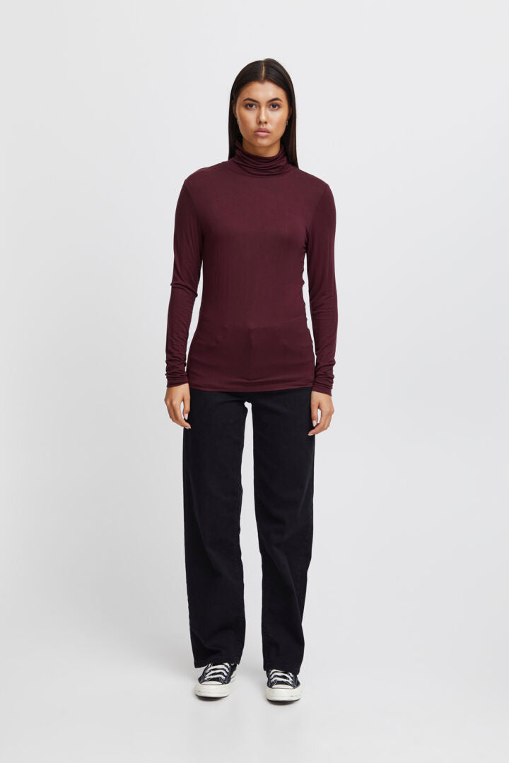 LUCIA ROLL NECK TOP (PORT ROYALE)