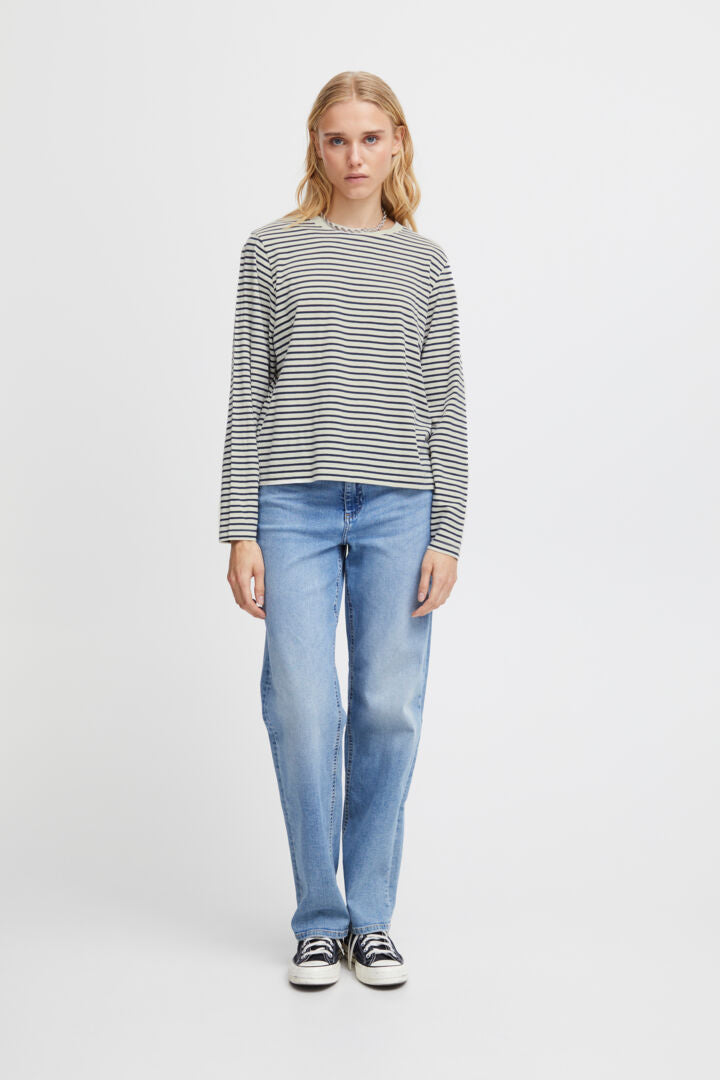 ALMIRA L/S TOP (TOTAL ECLIPSE STRIPE)