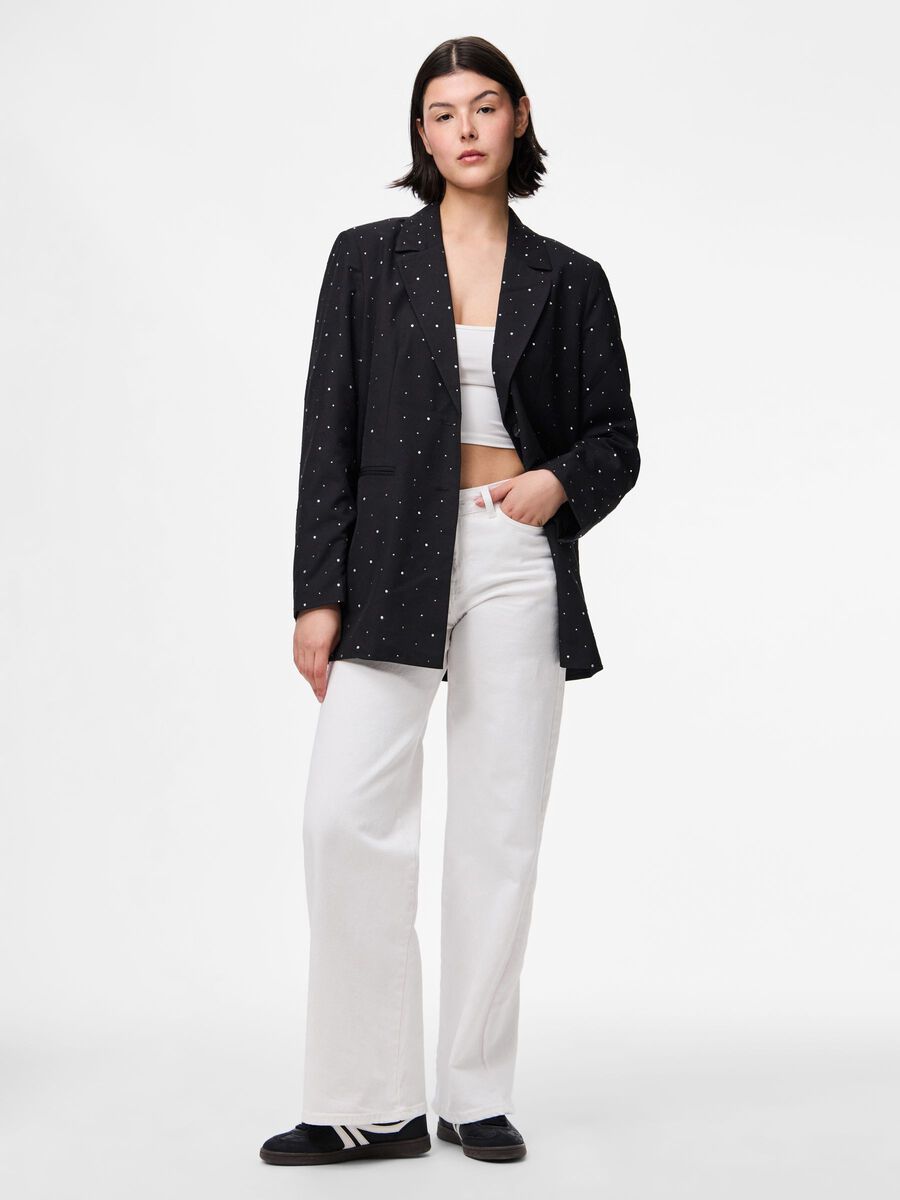 Michelle Rhinestone Blazer (Black)