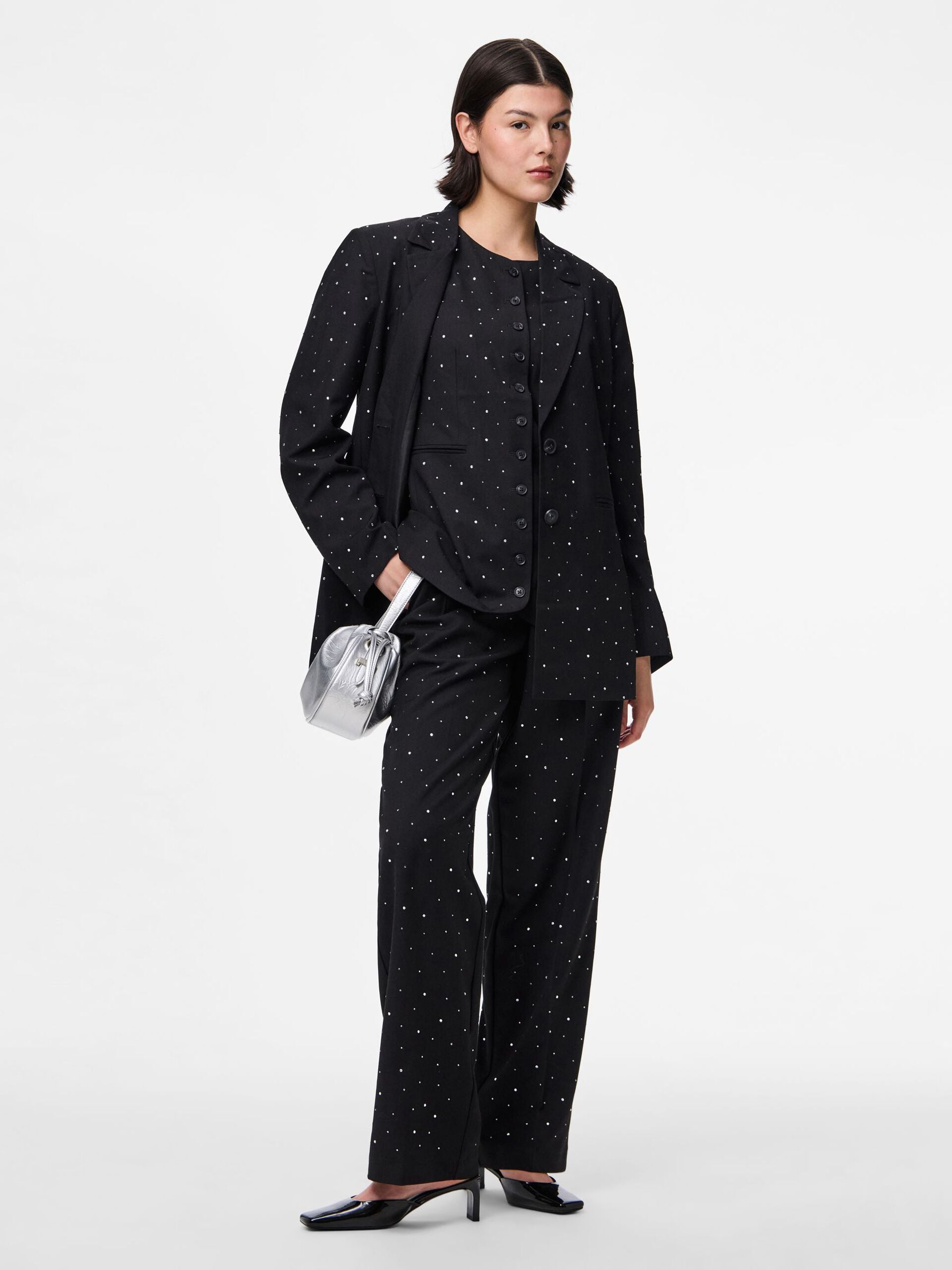 Michelle Rhinestone Blazer (Black)