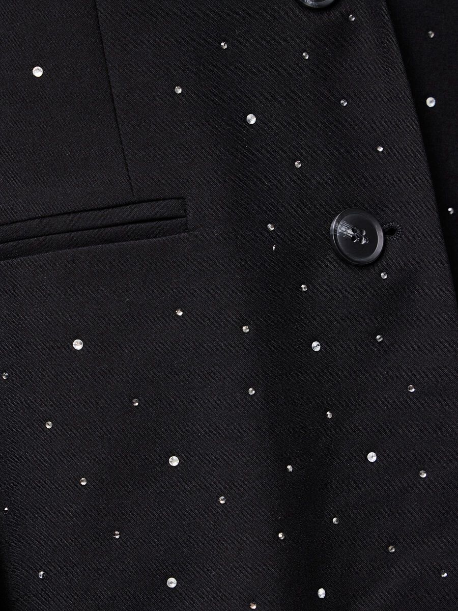 Michelle Rhinestone Blazer (Black)