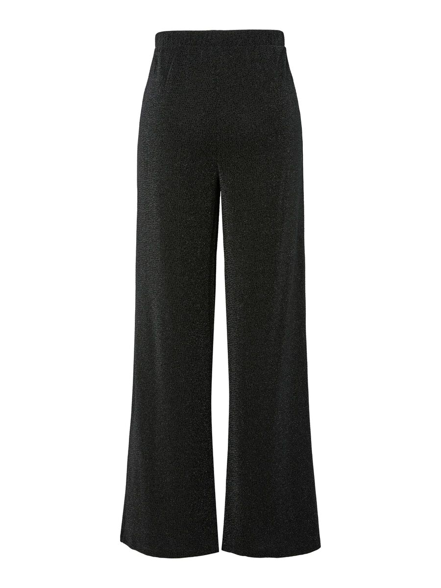 Ana Glitter Wide Leg Pants (Black/Black Lure)
