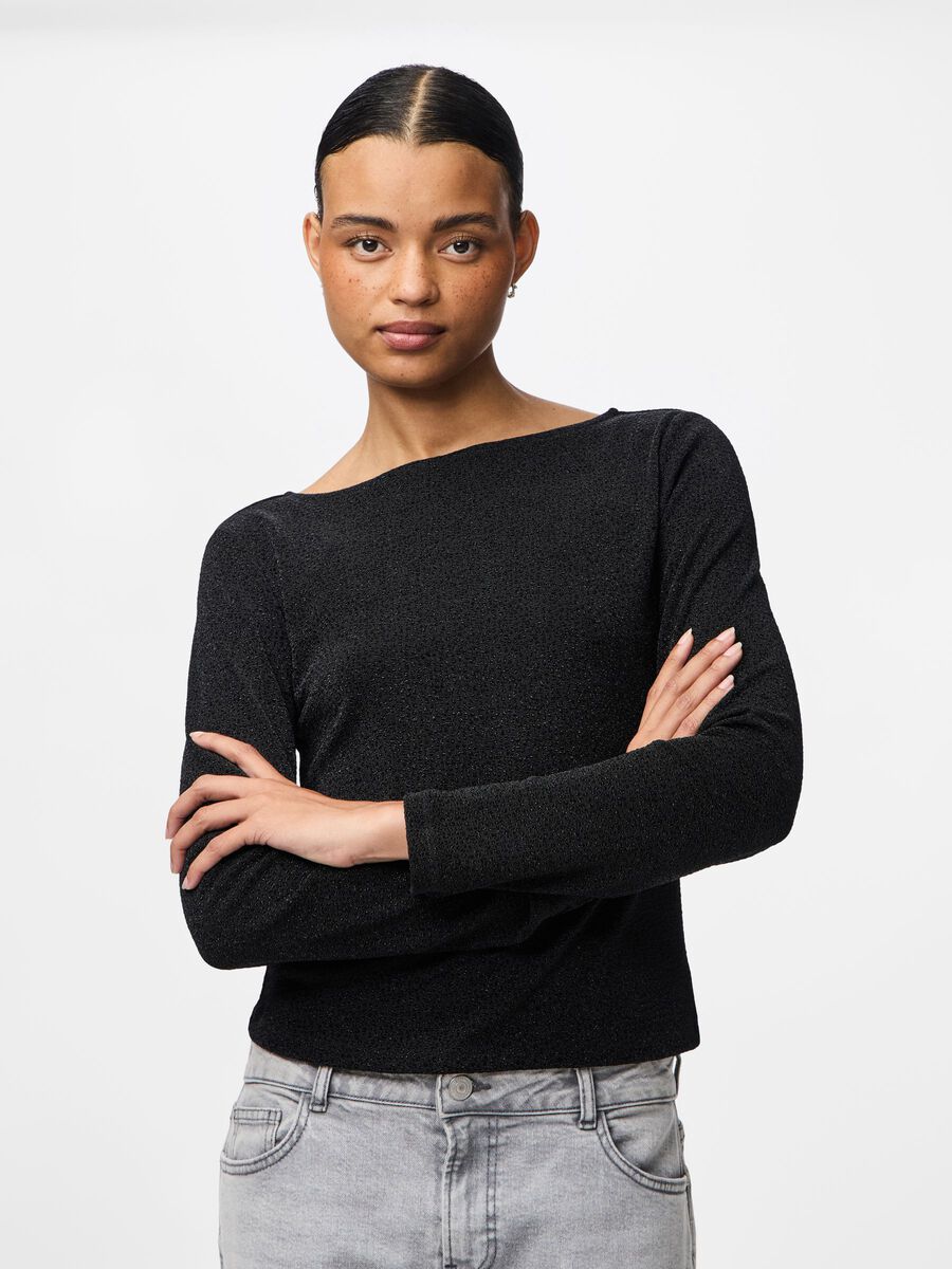 Jina Glitter Top (Black/Black Lure)