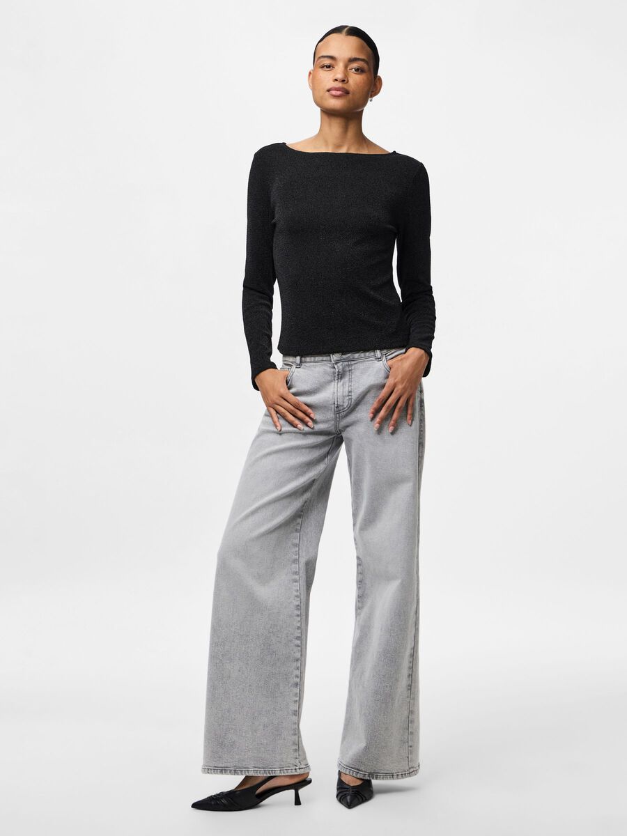 Jina Glitter Top (Black/Black Lure)