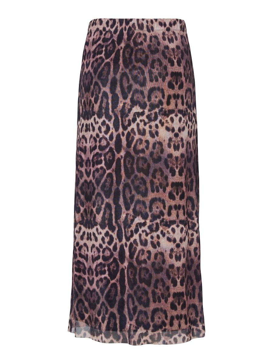 Ada High Waist Ankle Skirt (Black Leo)