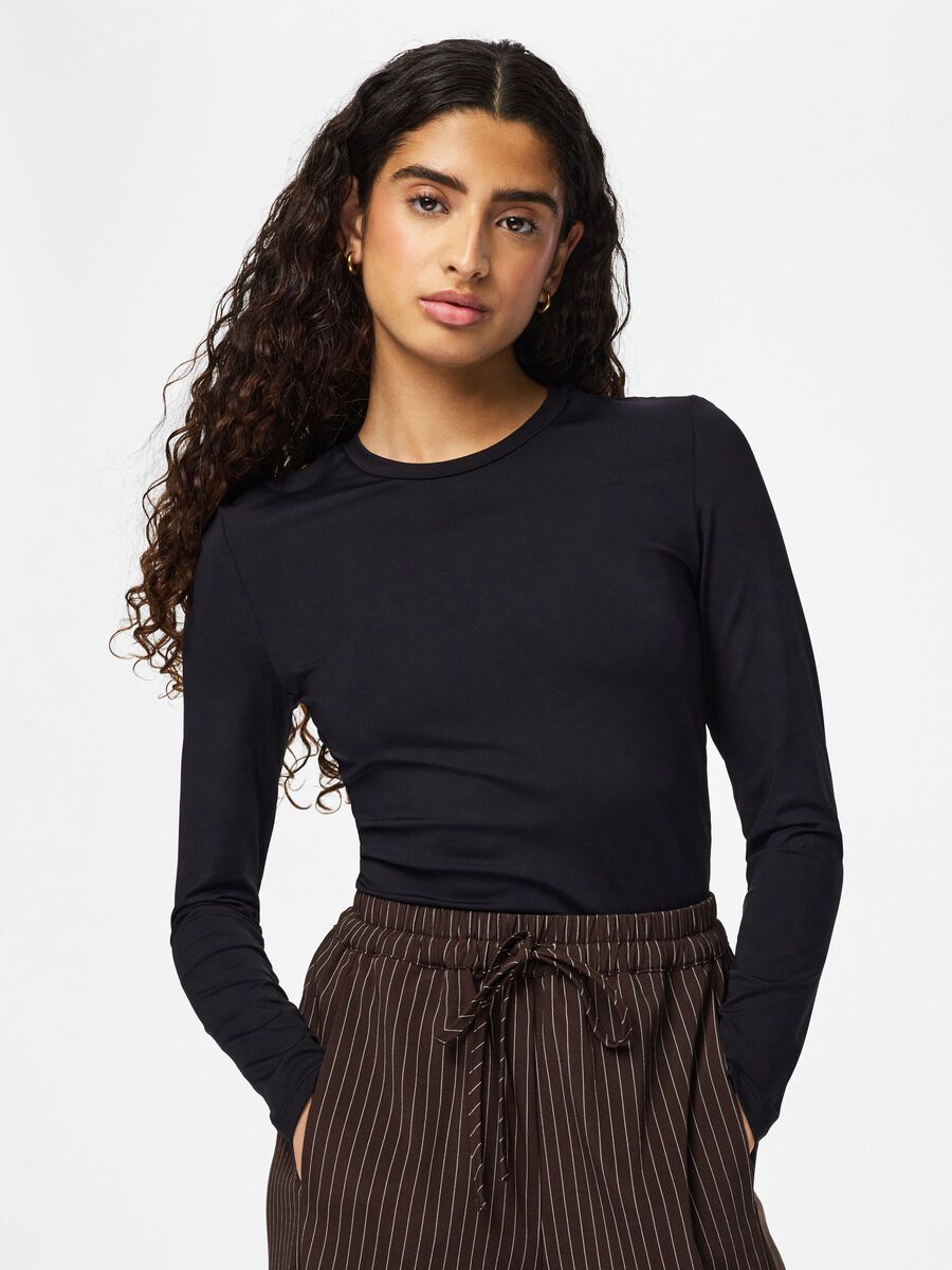 Lula Long Sleeve Top (Black)