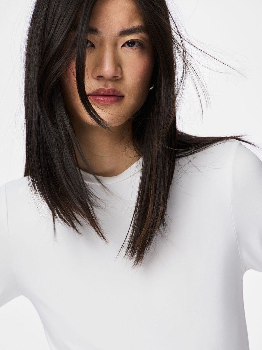 Lula Long Sleeve Top (Bright White)