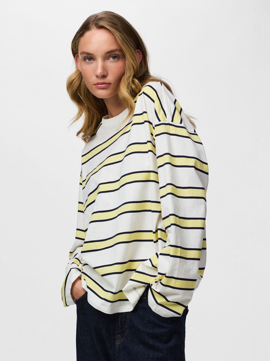 Mila Long Sleeve Top (French Vanilla/Maritime)