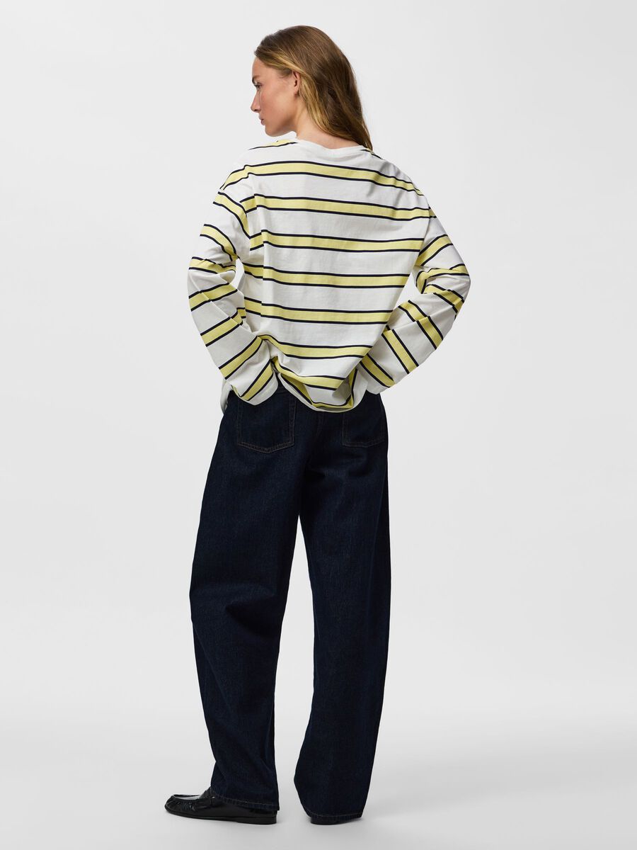 Mila Long Sleeve Top (French Vanilla/Maritime)