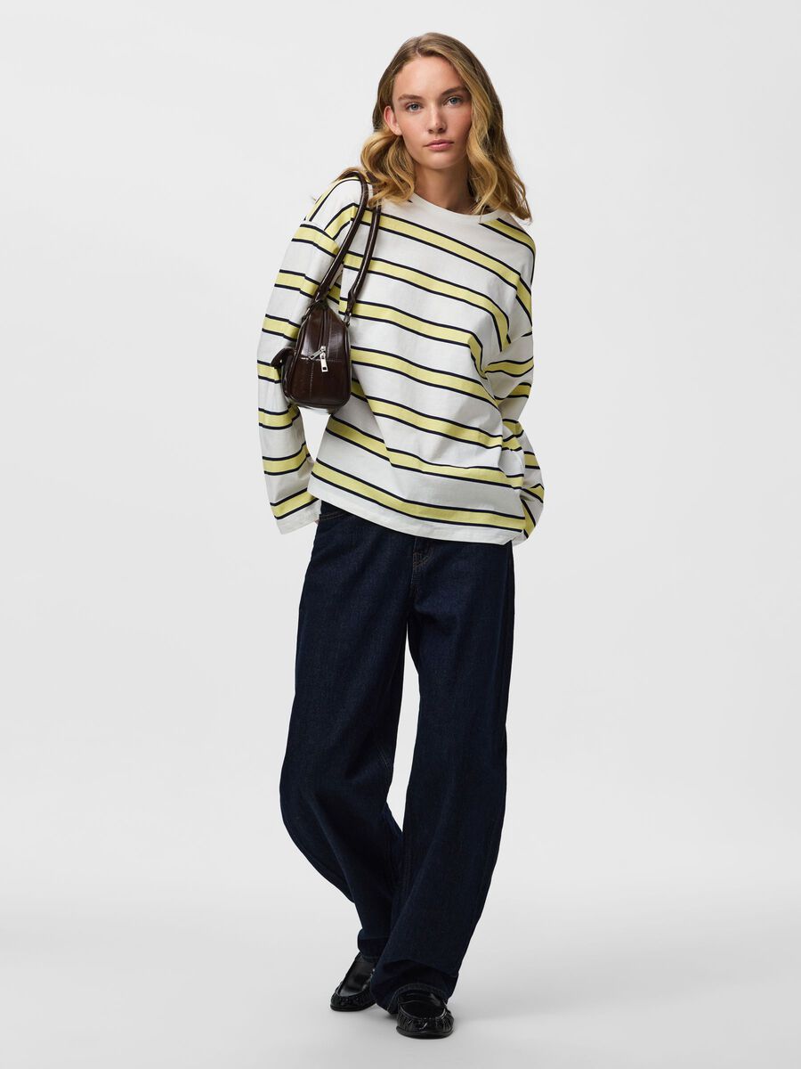 Mila Long Sleeve Top (French Vanilla/Maritime)