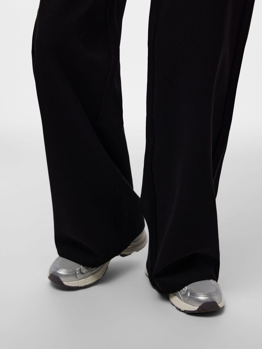 Hallie Wide Leg Trousers (Black)