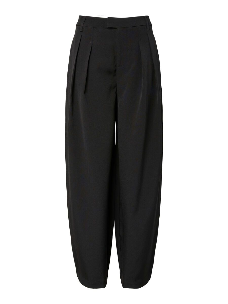 Livia Barrel Leg Pants (Black)