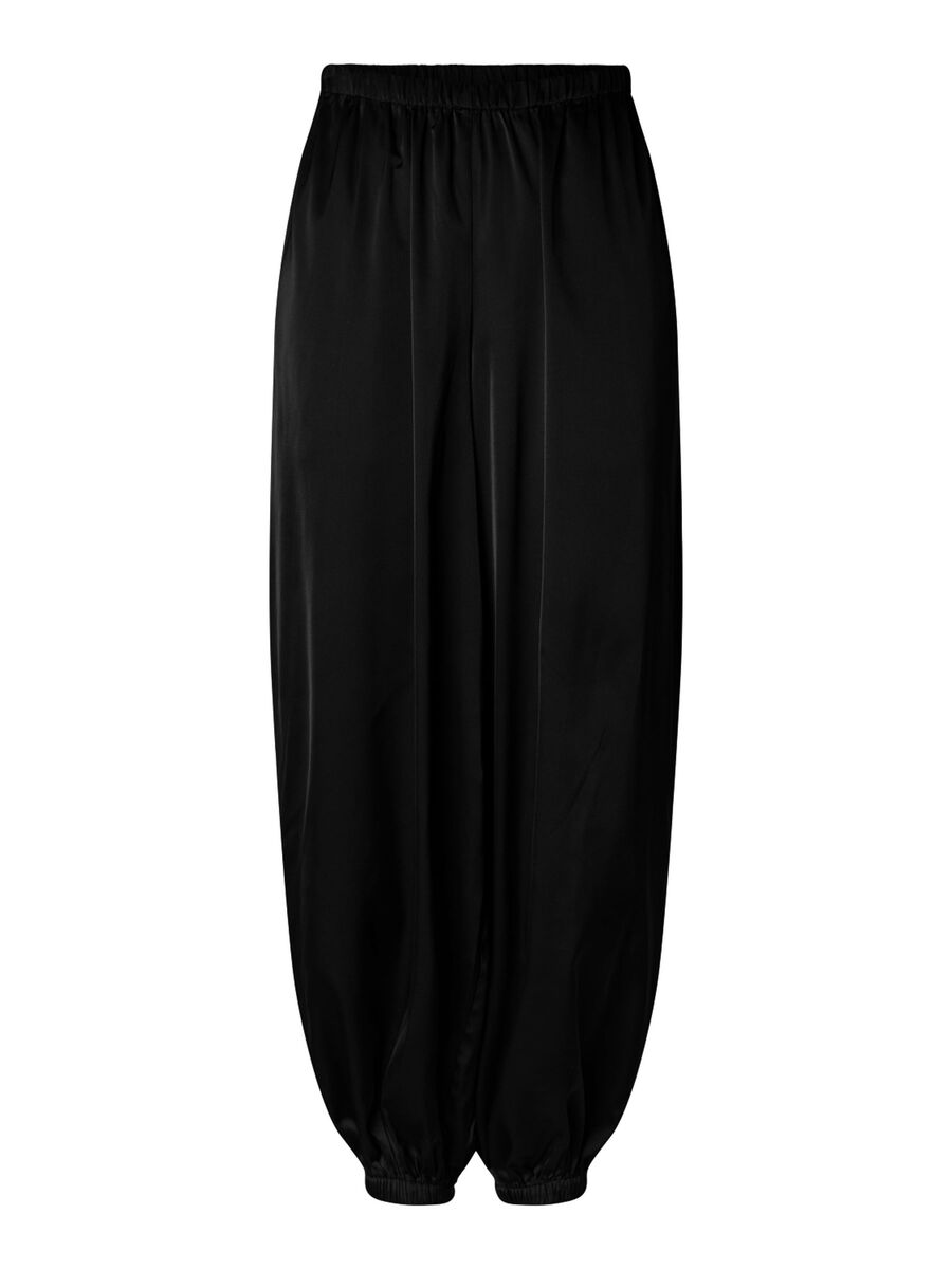 Festa Satin Balloon Pants (Black)