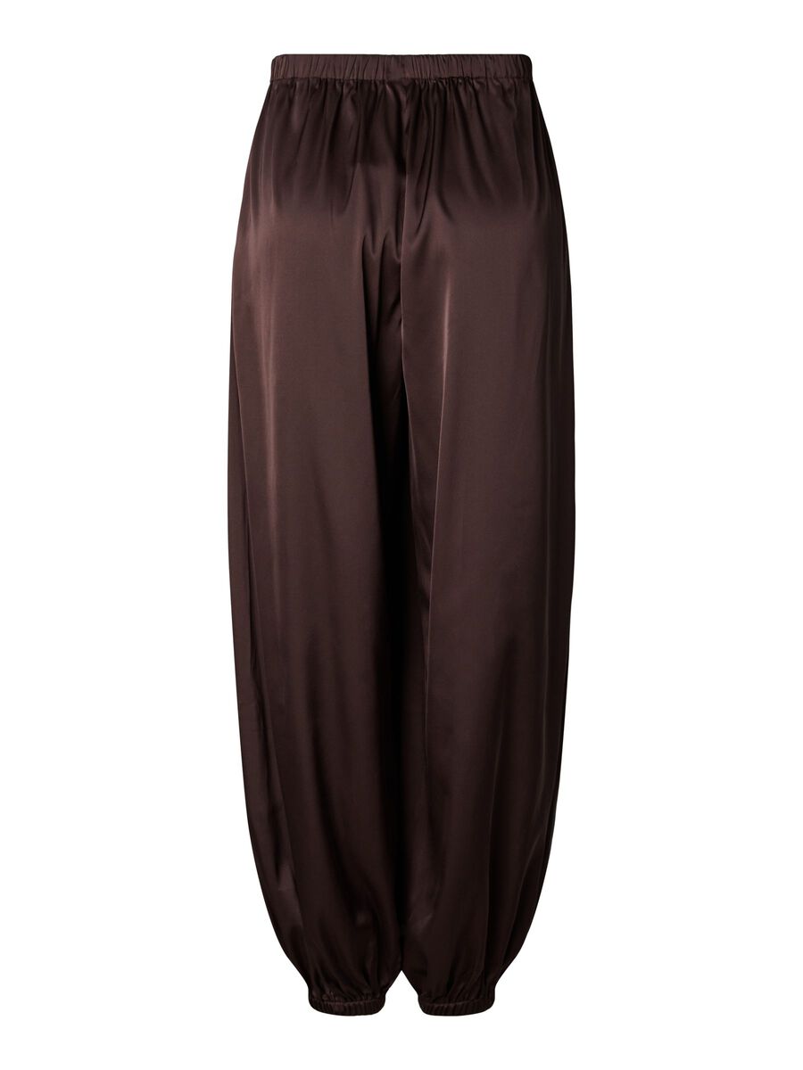 Festa Satin Balloon Pants (Hot Fudge)