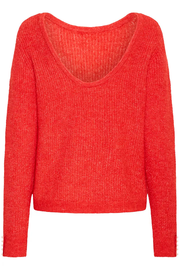 Mara Knit Jumper (Fiery Red)
