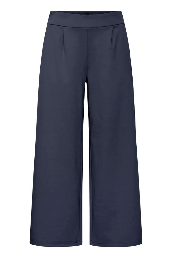 Kate Cropped Wide Leg Pants (Total Eclipse)