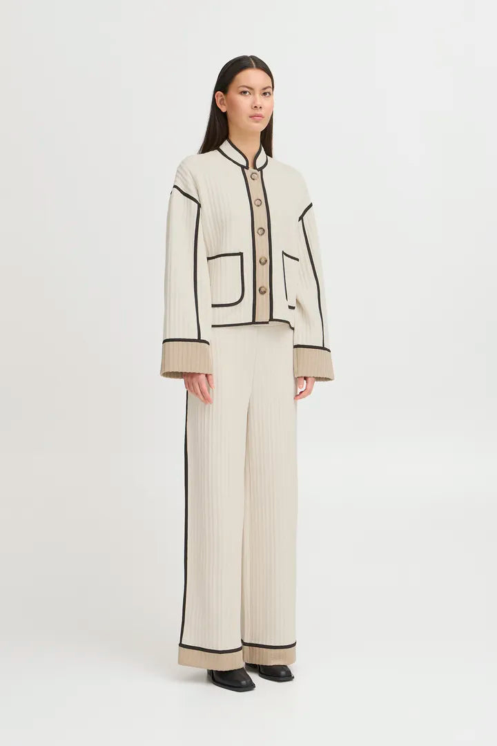 Tessa Quilted Cardigan (Almond Milk)