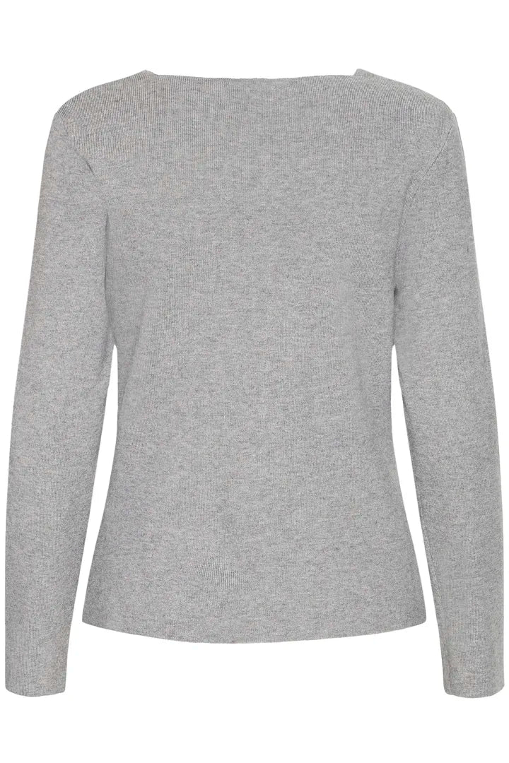 Clarisa Knit Top (Grey Melange)