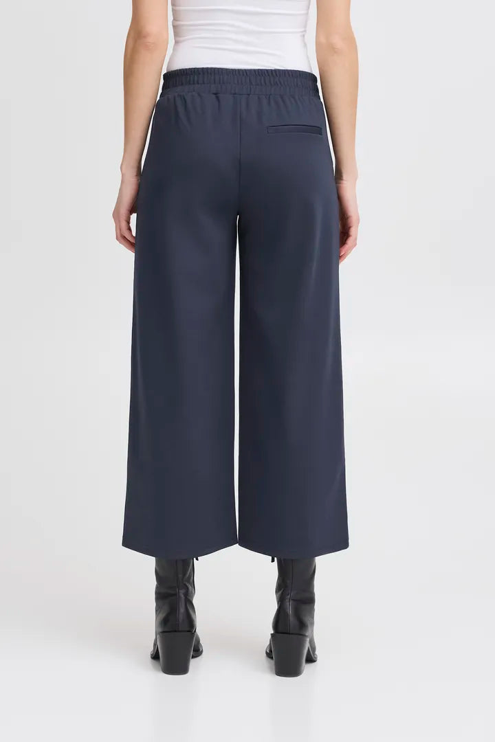 Kate Cropped Wide Leg Pants (Total Eclipse)