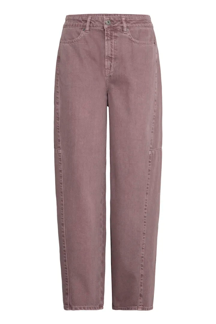 Leah Barrel Leg Jeans (Ruby Wine)