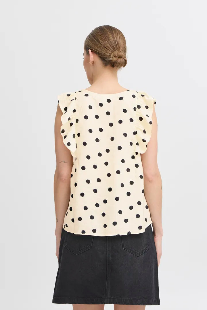 Dita Sleeveless Top (Birch Dot)