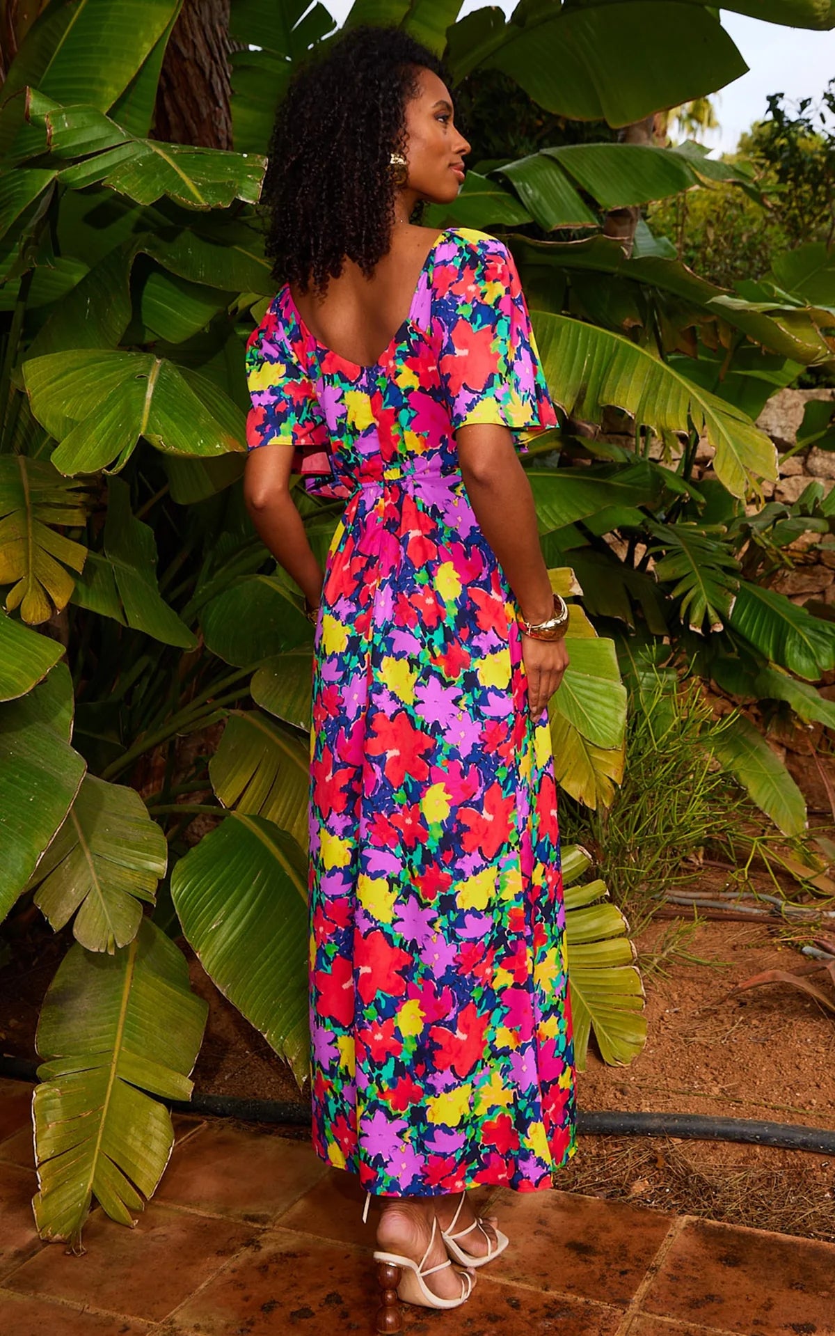 Ivorie Midaxi Dress In Vintage Floral