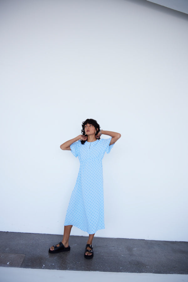 SABEL DRESS (CHAMBRAY BLUE)
