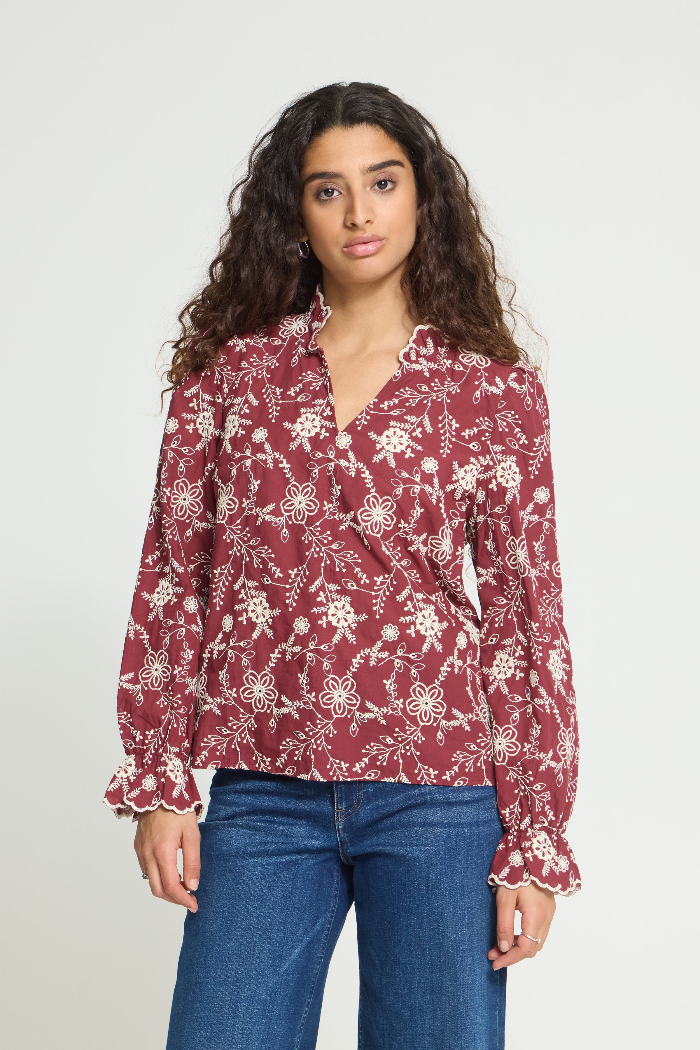 Finley Blouse (Wine)