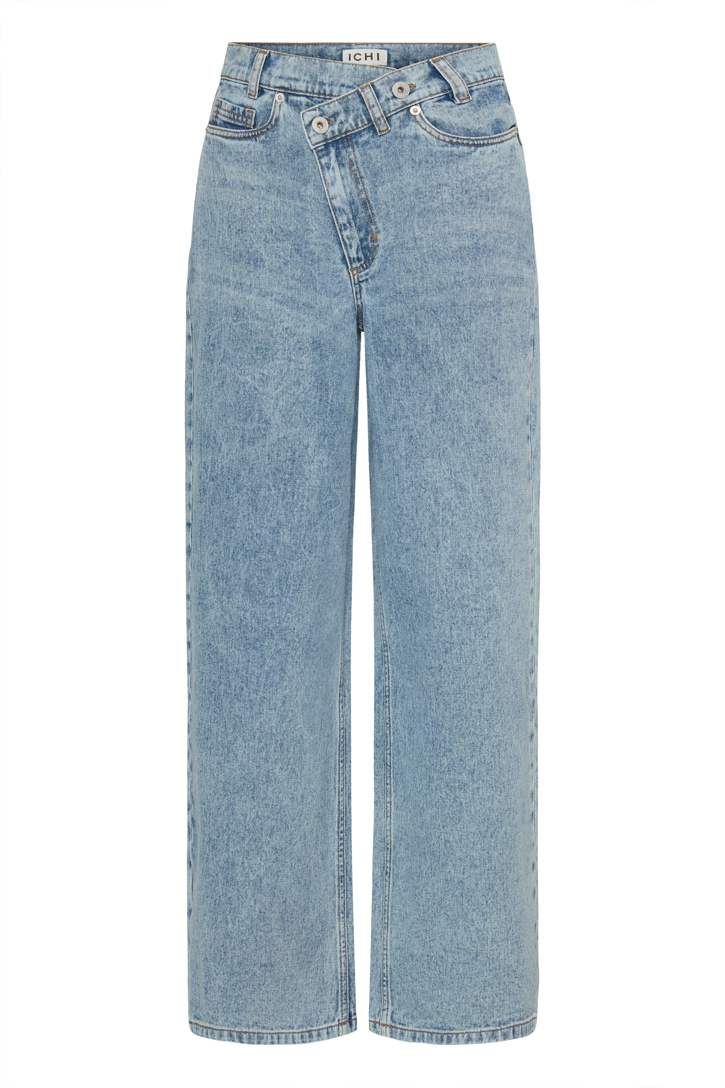 Mandy Wide Leg Jeans (Blue Stonewashed/Leg 32")
