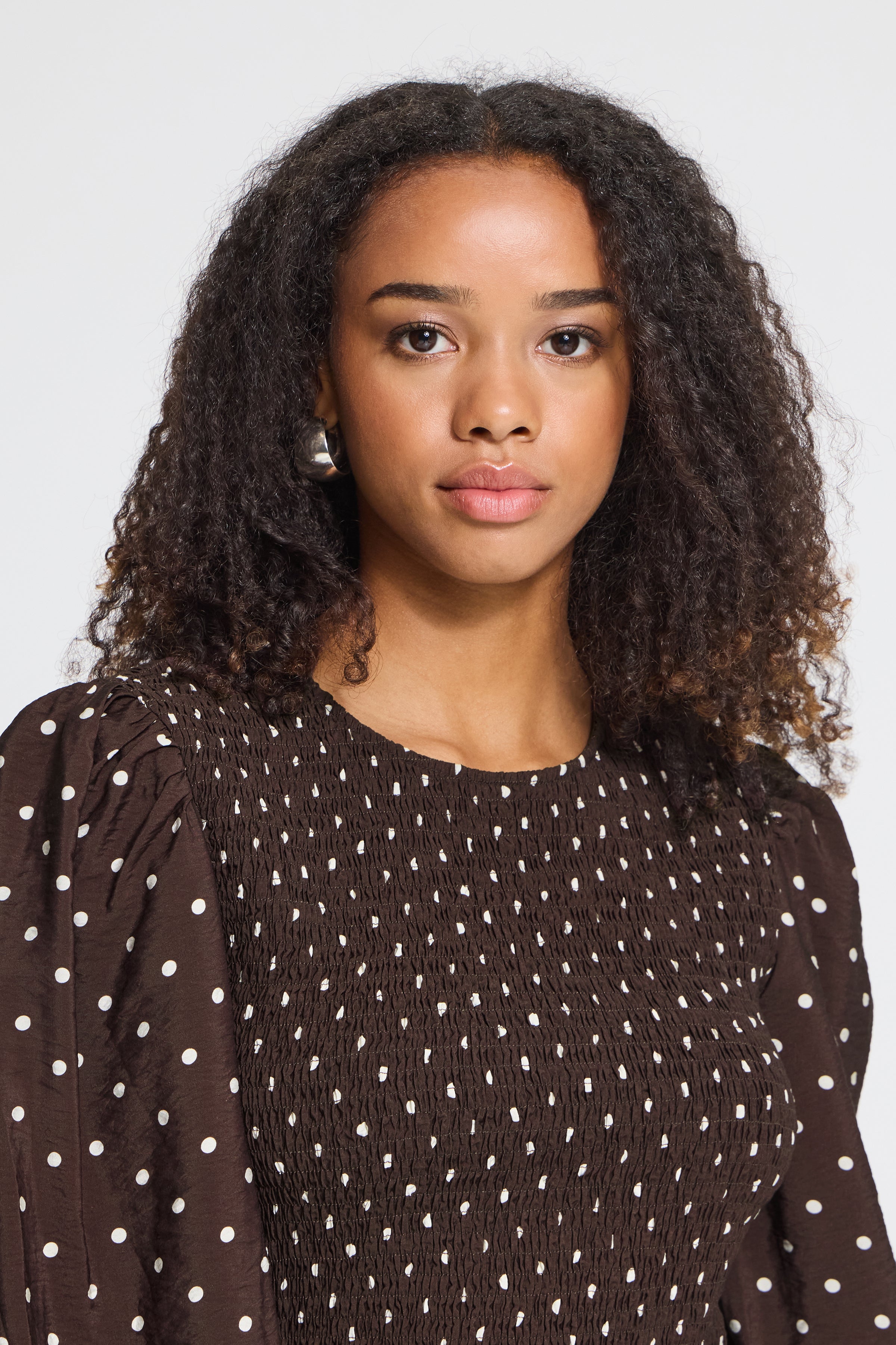 Orna Mini Dress (Coffee/Birch)