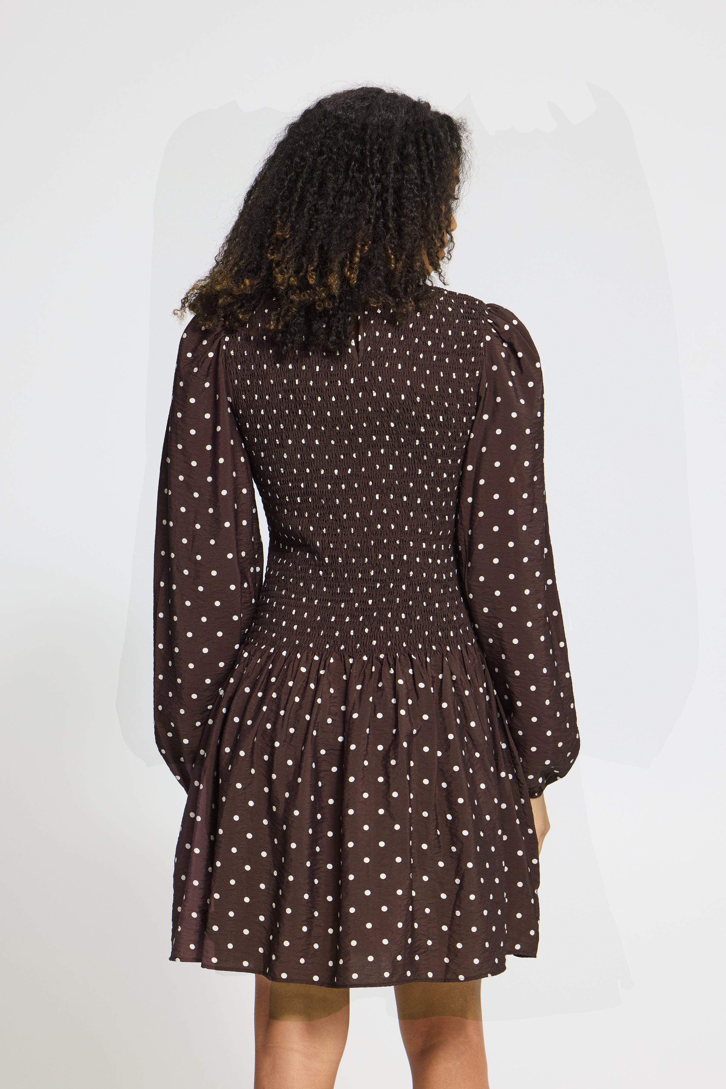 Orna Mini Dress (Coffee/Birch)