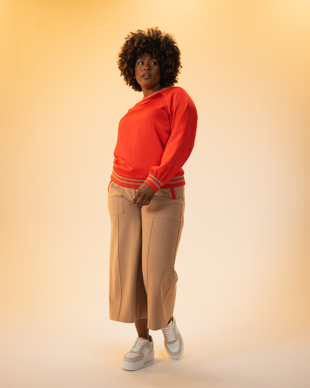 Rose Long Sleeve Top (Poppy)
