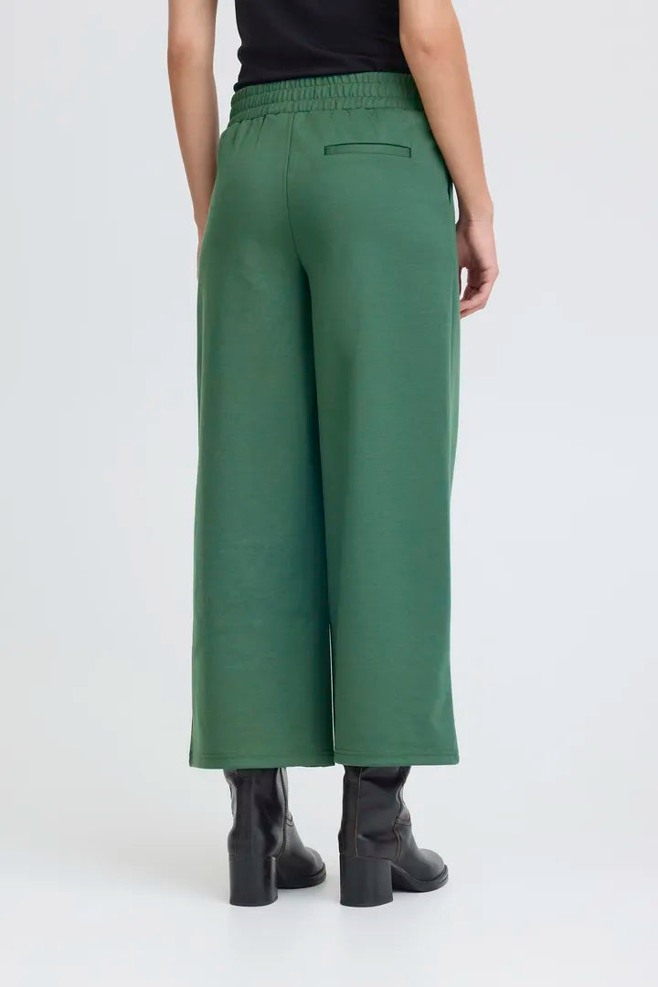 Kate Cropped Wide Leg Pants (Pineneedle)