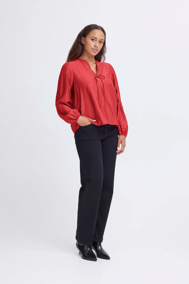 Karla Top (Red Dahlia)