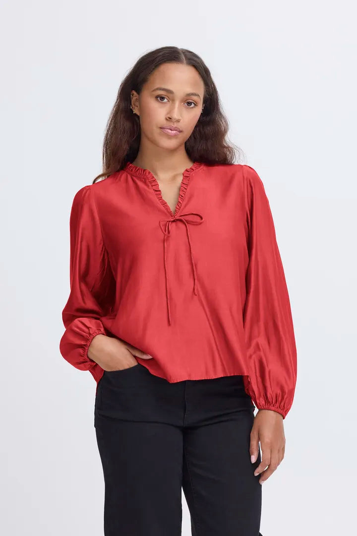 Karla Top (Red Dahlia)