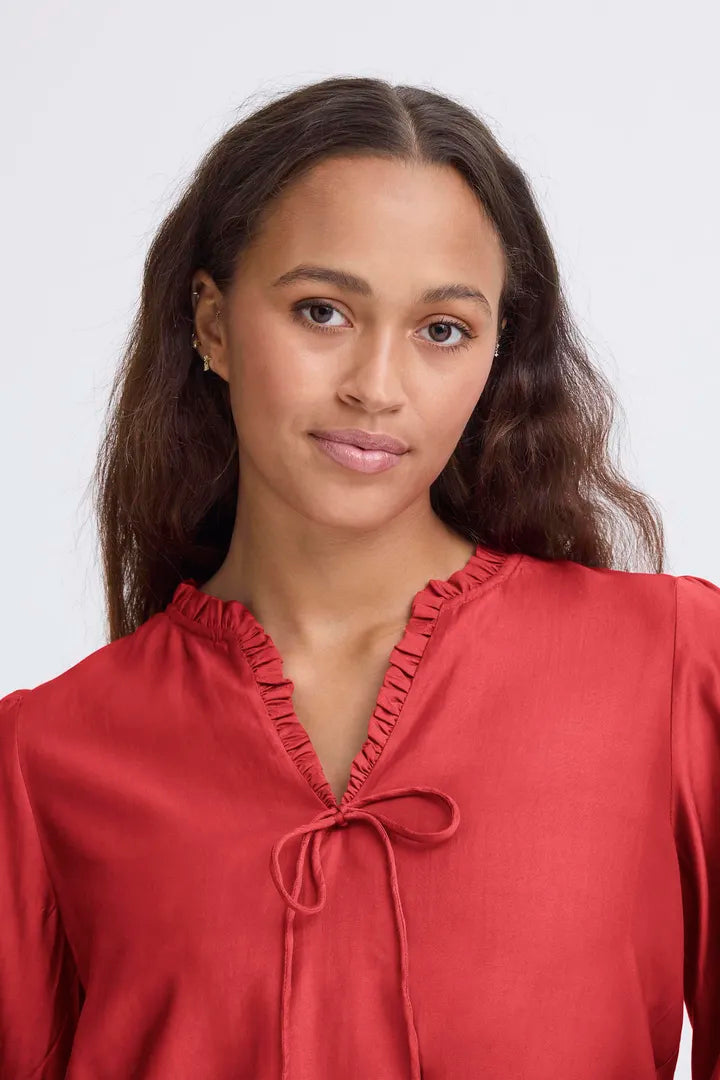 Karla Top (Red Dahlia)