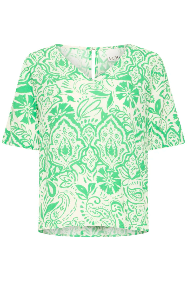 Becci V-Neck Top (Green)