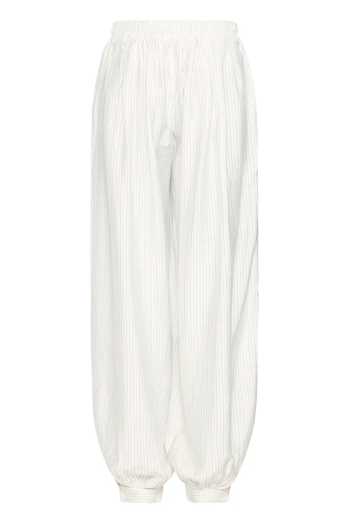 Hetta Balloon Pants (Cloud Dancer/Blue Stripe)