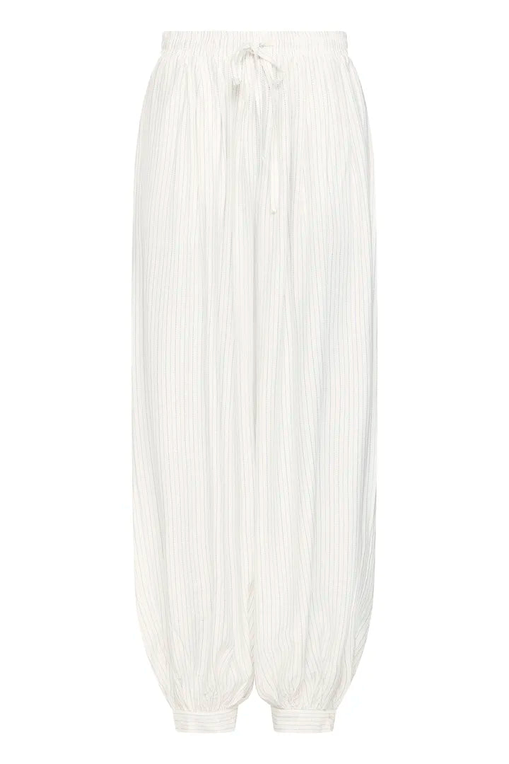 Hetta Balloon Pants (Cloud Dancer/Blue Stripe)