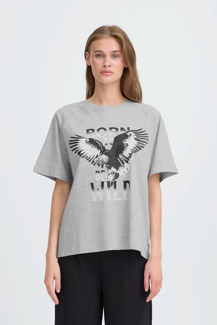Helly T-Shirt (Light Grey Melange)