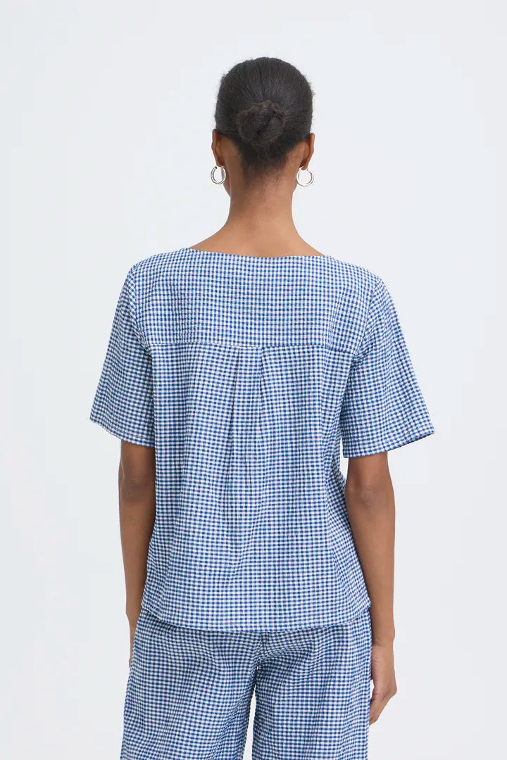 Jimma Top (Blue/White Check)