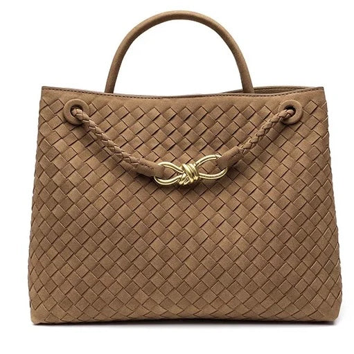 Belinda Suede Shoulder Bag (Carmel)