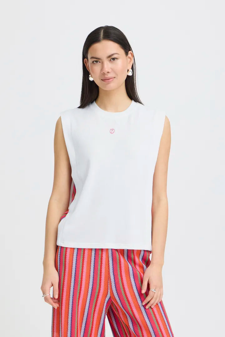 Zena Sleeveless Top (Cloud Dancer)