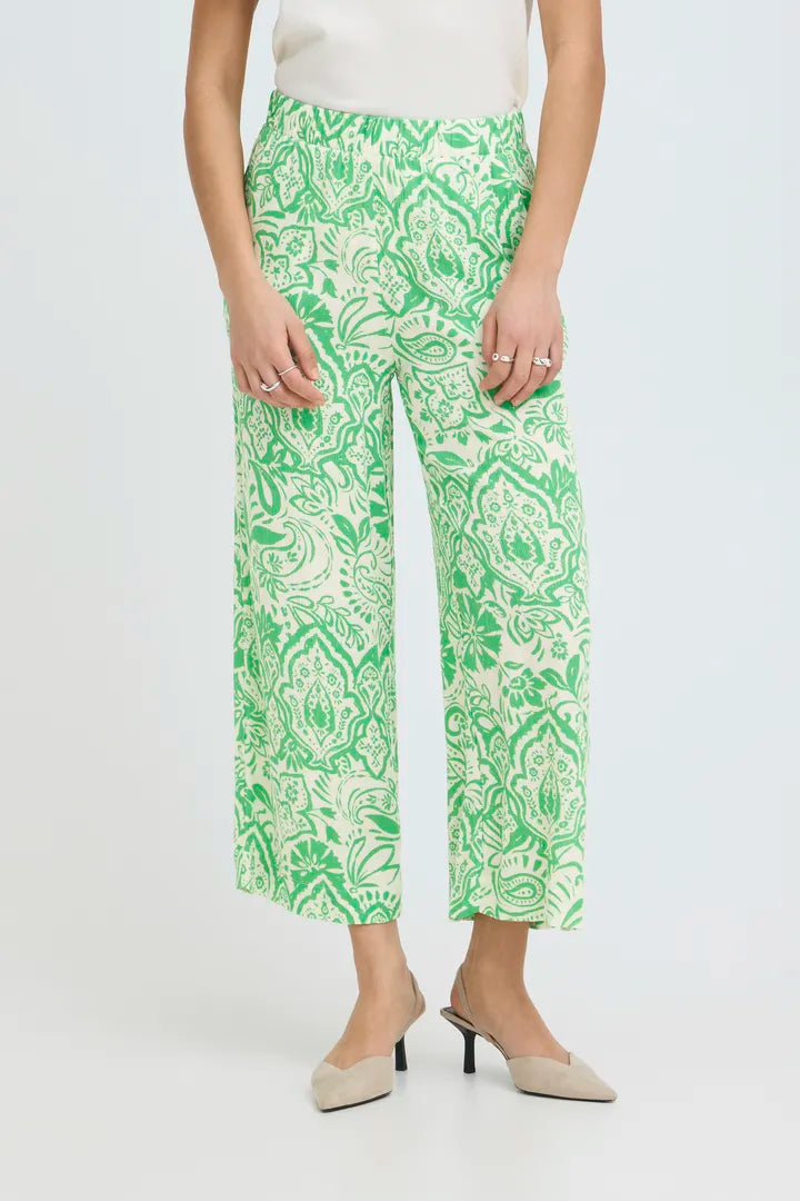 Maria Printed Trousers (Green)