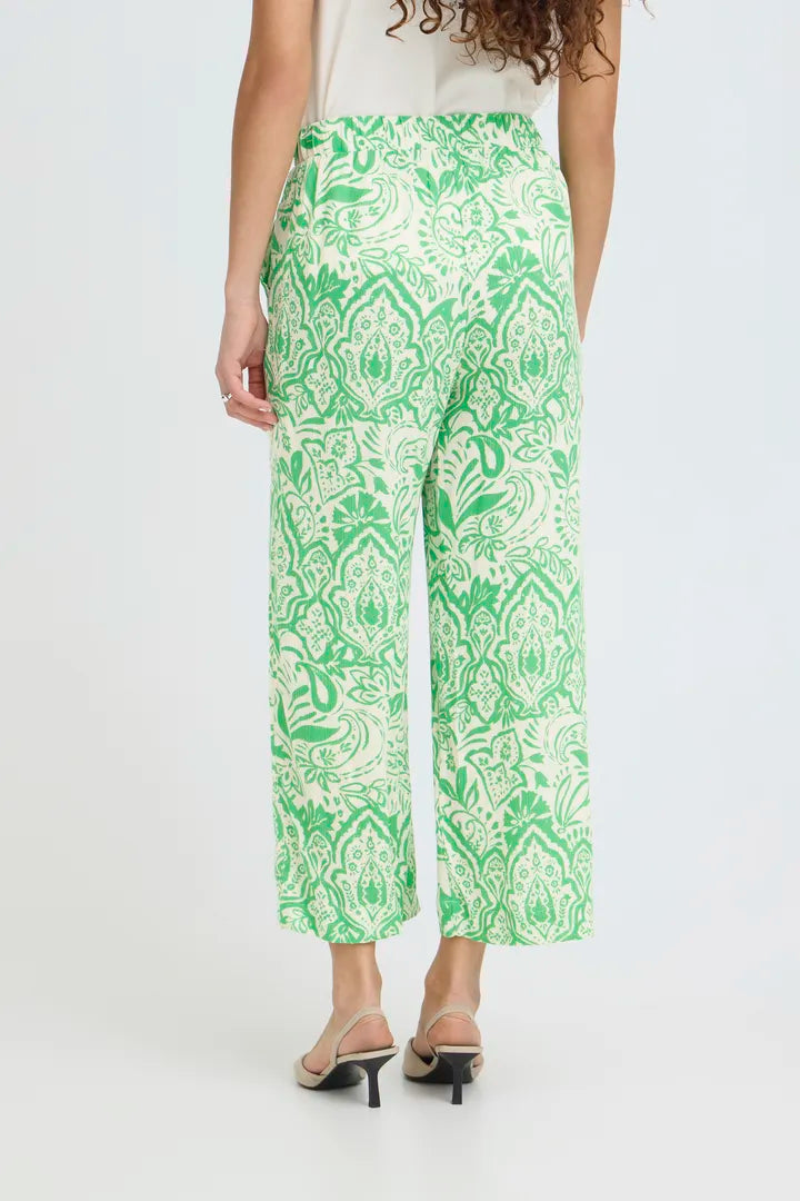 Maria Printed Trousers (Green)