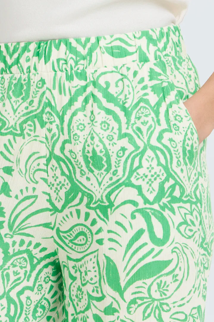 Maria Printed Trousers (Green)