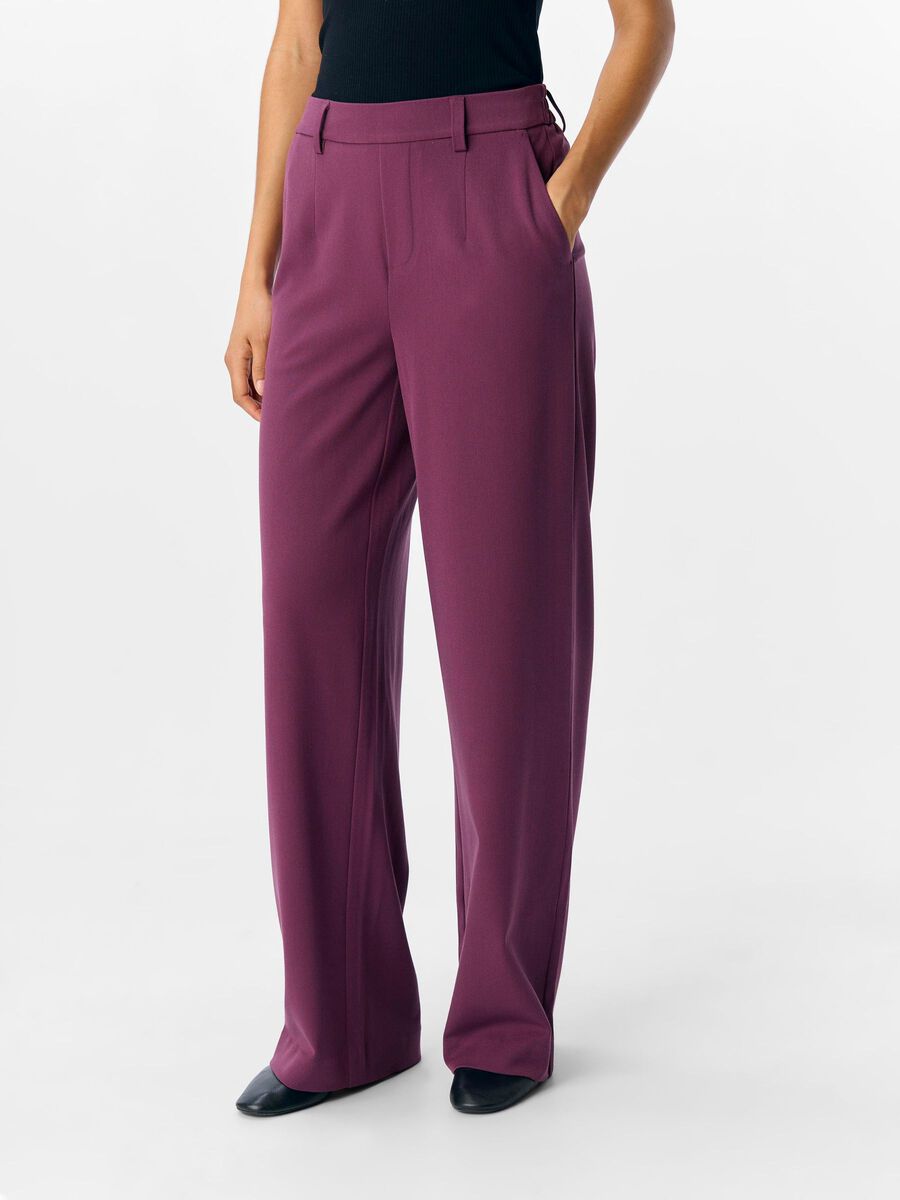 Lissey Wide Leg Pants (Mauve Wine)